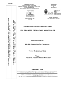 &ldquo;Guarda y Custodia de Menores&rdquo;.