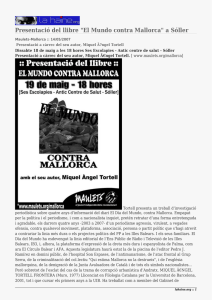 Presentació del llibre &#34;El Mundo contra Mallorca&#34; a Sóller