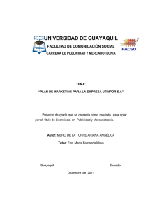 UNIVERSIDAD DE GUAYAQUIL  FACULTAD DE COMUNICACIÓN SOCIAL