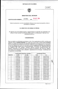 CERTIFICACI&Oacute;N 1594 DEL 8 DE OCTUBRE DEL 2014 CON RADICADO EXTMI14-0043204 PARA EL PROYECTO: PROCESO DE ORDENACION DE LA CUENCA DEL RIO AURRA, CODIGO 2620-02 SEG&Uacute;N CLASIFICACION DEL IDEAM