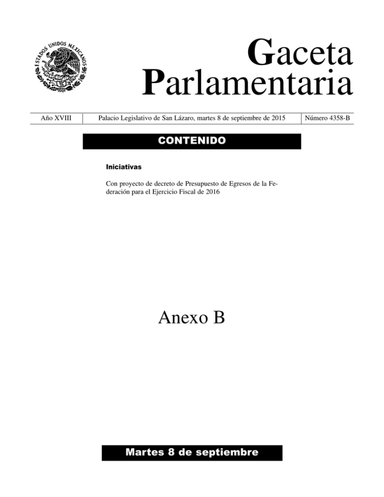 De Decreto De Presupuesto De Egresos De La Federación Para El Ejercicio ...