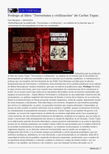 Prólogo al libro “Terrorismo y civilización” de Carlos Tupac