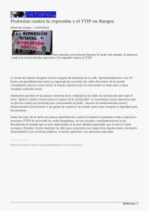 Protestas contra la represión y el TTIP en Burgos