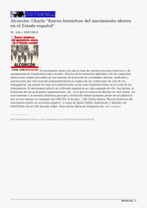 Alcorcón: Charla &#34;Raíces históricas del movimiento obrero en el Estado español&#34;