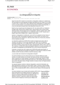 La desigualdad en España ECONOMÍA Página 1 de 3