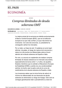 Compras ilimitadas de deuda soberana OMT ECONOMÍA Archivado en: