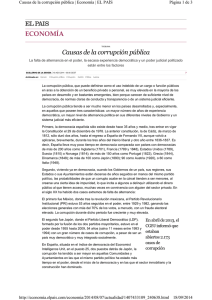 Causas de la corrupción pública ECONOMÍA Página 1 de 3
