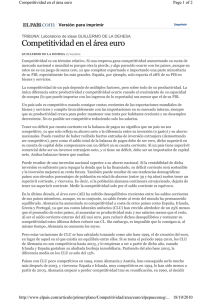 Competitividad en el área euro Versión para imprimir Page 1 of 2