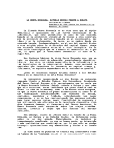 LA NUEVA ECONOMIA. ESTADOS UNIDOS FRENTE A EUROPA