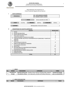 1 Datos Relevantes de la Sesión No. 35