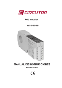 MANUAL DE INSTRUCCIONES Relé modular WGB-35-TB (M003B01-01-15A)