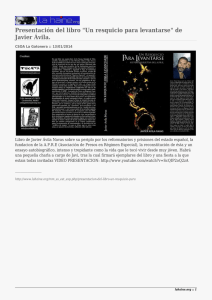 Presentación del libro &#34;Un resquicio para levantarse&#34; de Javier Ávila.