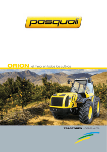 Catálogo Tractor Pasquali ORION, articulados, reversibles con cabina bajo perfil, equipado con potenctes motores de hasta 90 cv calidad precio asegurado