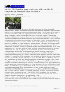 México DF: Marchan para exigir aparición en vida de
