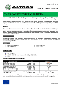 Catálogo CATRON SYNTHETIC F- 5W30