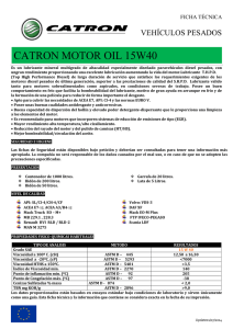 Catálogo CATRON MOTOR OIL 15W40 Pesados