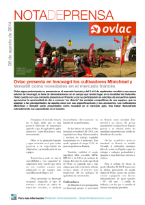 NOTADEPRENSA Ovlac presenta en Innovagri los cultivadores Minichisel y