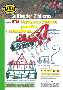 Catálogo Cultivador 2 hileras Serie: VTM