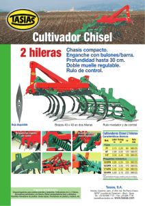 Catálogo Cultivador Chisel 2 hileras