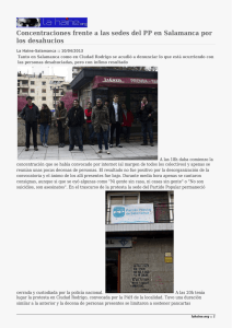 Concentraciones frente a las sedes del PP en Salamanca por