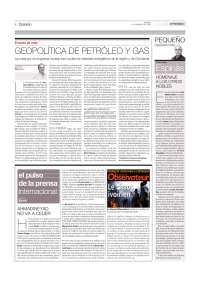 Geopolítica de petróleo y gas