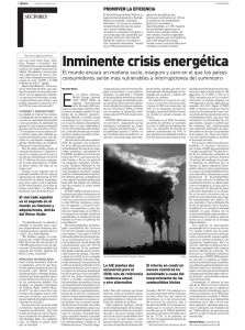 Inminente crisis energética