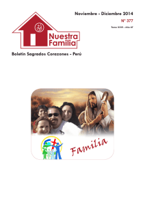 Nuestra Familia Noviembre - Diciembre 2014 Boletín Sagrados Corazones - Perú