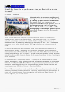 Brasil: La derecha organiza marchas por la destitución de Rousseff