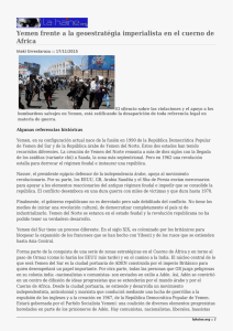 Yemen frente a la geoestratégia imperialista en el cuerno de Africa