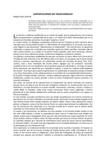 ¡EXPORTACIONES NO TRADICIONALES! RENÁN VEGA CANTOR