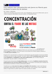 CGT convoca una concentración este jueves en Murcia para