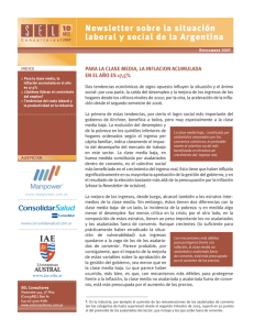 Newsletter sobre la situación laboral y social de la Argentina