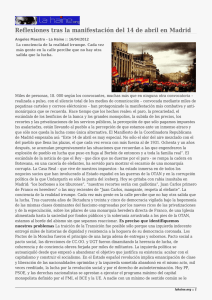 Reflexiones tras la manifestación del 14 de abril en Madrid