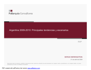 Argentina 2009-2010: Principales tendencias y escenarios RAP SERGIO BERENSZTEIN