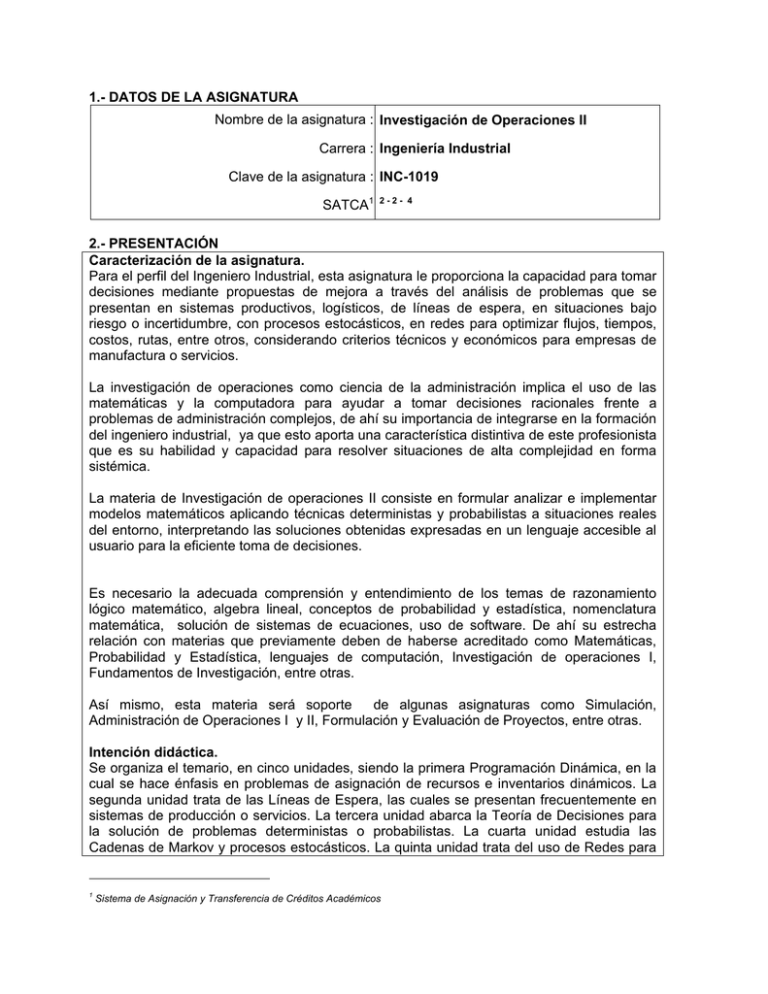 JCF IIND-2010-227 Investigaci N De Operaciones II