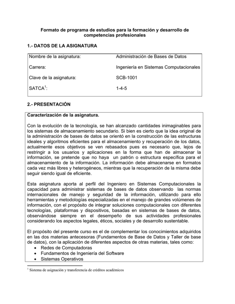 O ISIC-2010-224 Administraci N De Bases De Datos