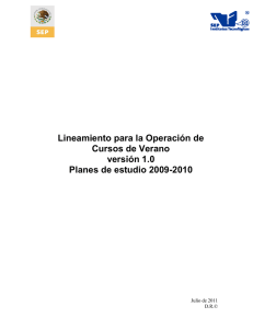 06. Lineamiento para la OperaciÃ³n de Cursos de Verano