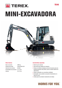 Catálogo MINI-EXCAVADORA TEREX TC-48 5000 Kg