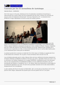 Caravana por los 43 normalistas de Ayotzinapa