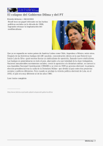 El colapso del Gobierno Dilma y del PT