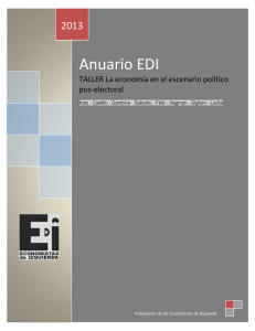 Anuario EDI 2013  TALLER La economía en el escenario político