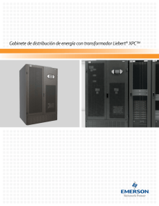 Gabinete de distribución de energía con transformador Liebert® XPCTM