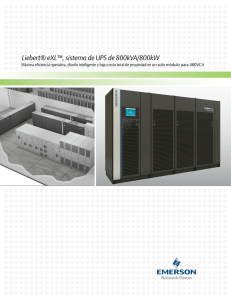 UPS Liebert e XL, 800kVA/kW, Brochure (Español); (R04/14); (SL-26000)
