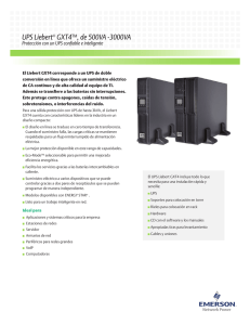 UPS Liebert GXT4, 500-3000VA; Brochure de Producto para 120V; (R01/15); (SL-23186SP)
