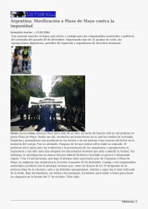Argentina: Movilización a Plaza de Mayo contra la impunidad