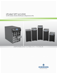 UPS Liebert APS 5-20kVA, Brochure (español); 50/60Hz (R08/13) (SL-23905)