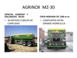 AGRINOX  MZ-30 • 30 METROS CUBICOS DE • COMPUERTA EXTRA CAPACIDAD
