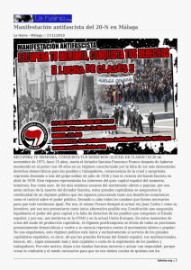 Manifestación antifascista del 20-N en Málaga
