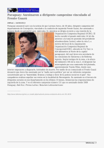 Paraguay: Asesinaron a dirigente campesino vinculado al Frente Guazú