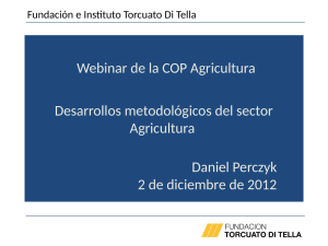 Desarollos metodológicos del scetor agricultura D Perczyk FTDT 2012